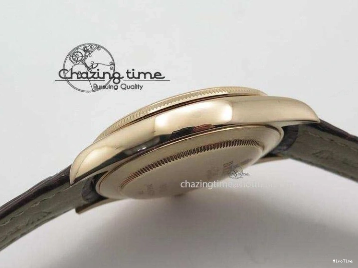 MiroTime 1219 Cellini 50505 RG Black Dial on Brown Leather Strap A2824 BP Maker Premium 4047